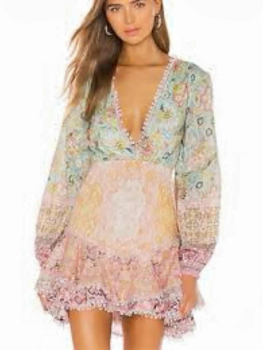 Hemant Nandita Collective Mossy Patchwork Boho Dress Mini Dress